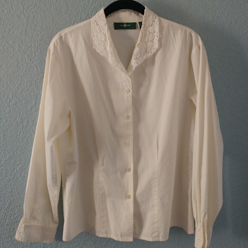 Vintage Hunt Club Lace Collar Blouse